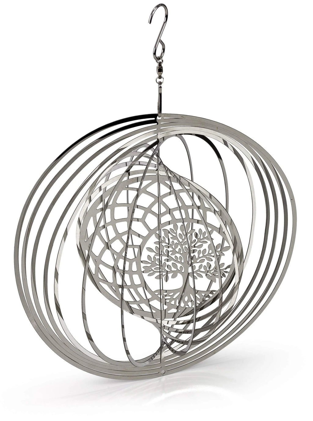 Tree of Life Dreamcatcher Kinetic Wind Spinner Outdoor Metal Hanging Spinners Large 3D Garden Art Wind Sculpture H66588