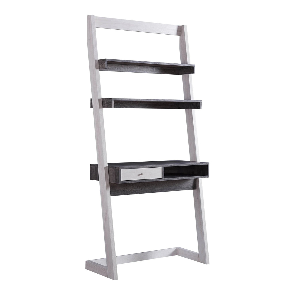 White Oak Wood Multi-Storage Desk P21932