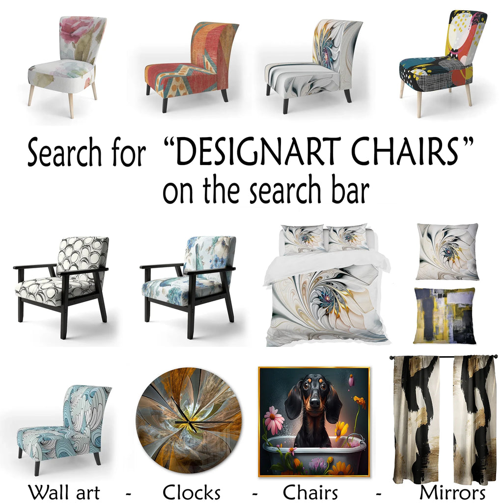 Upholstered Tropical Accent Chair and Arm Chair R2365