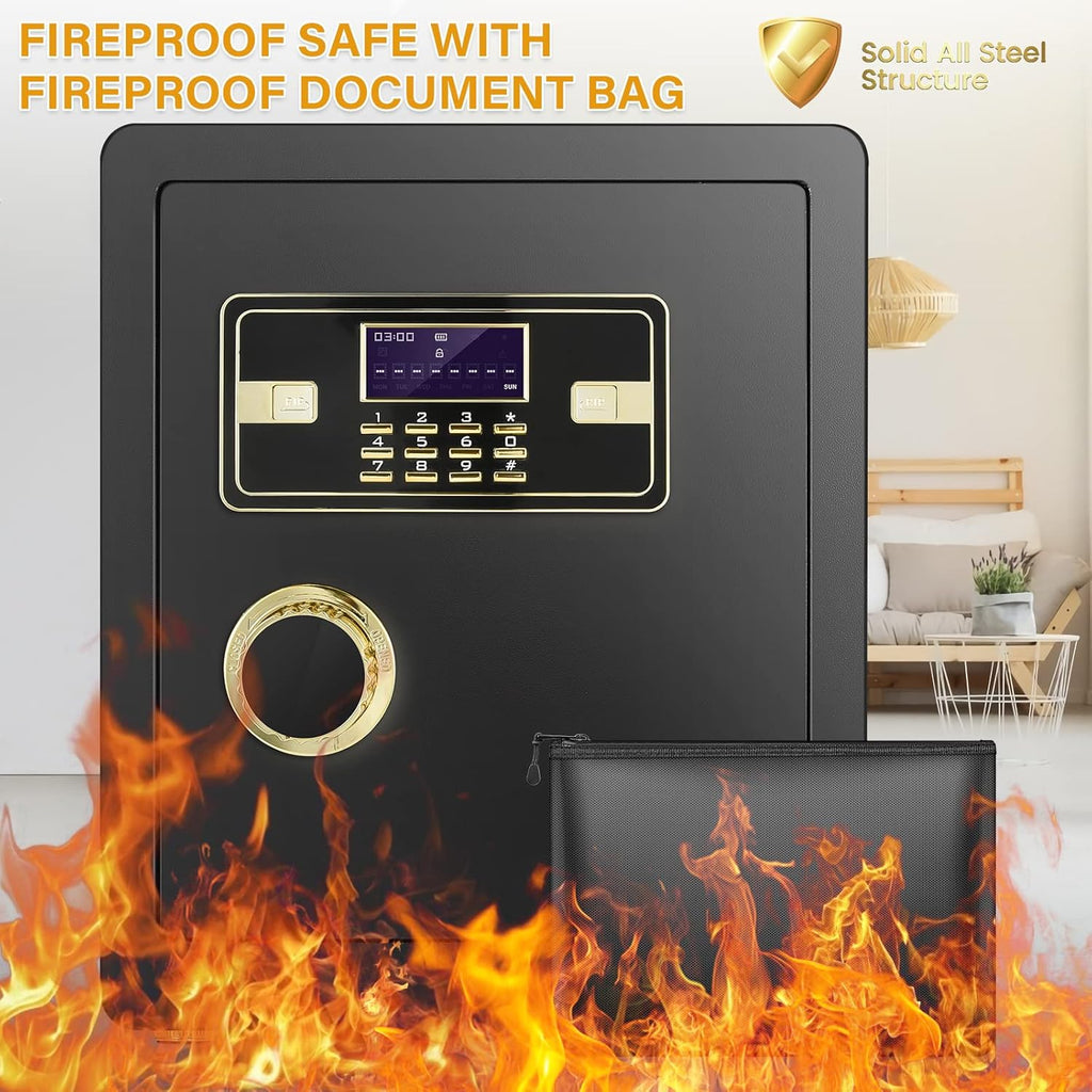 Fireproof Waterproof Digital Keypad Safe Box with Document Bag A1810