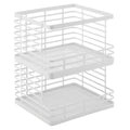 2 Pack Matte White Metal Wire Kitchen Cabinets P148784