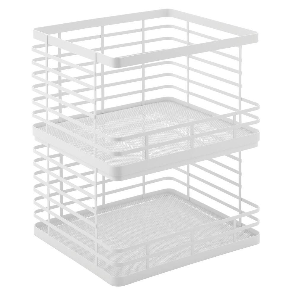 2 Pack Matte White Metal Wire Kitchen Cabinets P148784