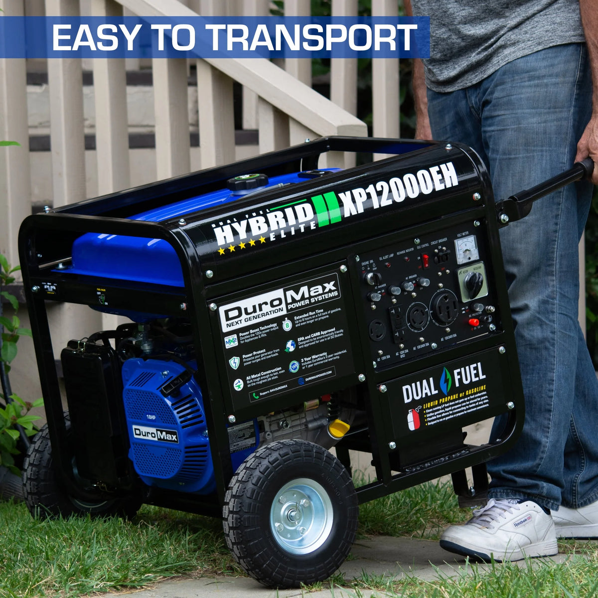 12,000 Watt Dual Fuel Portable Generator A947