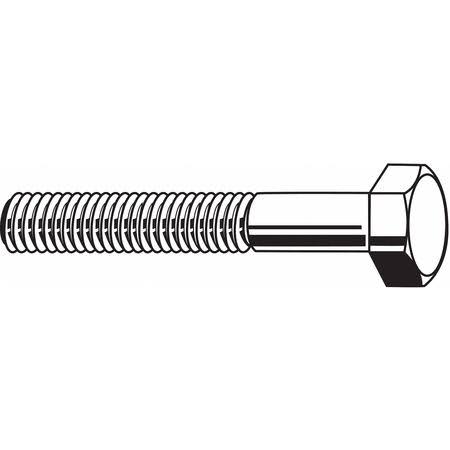5/8-11X3-1/4 Steel Hex Head Cap Screw, Plain, Pack of 65 D36548