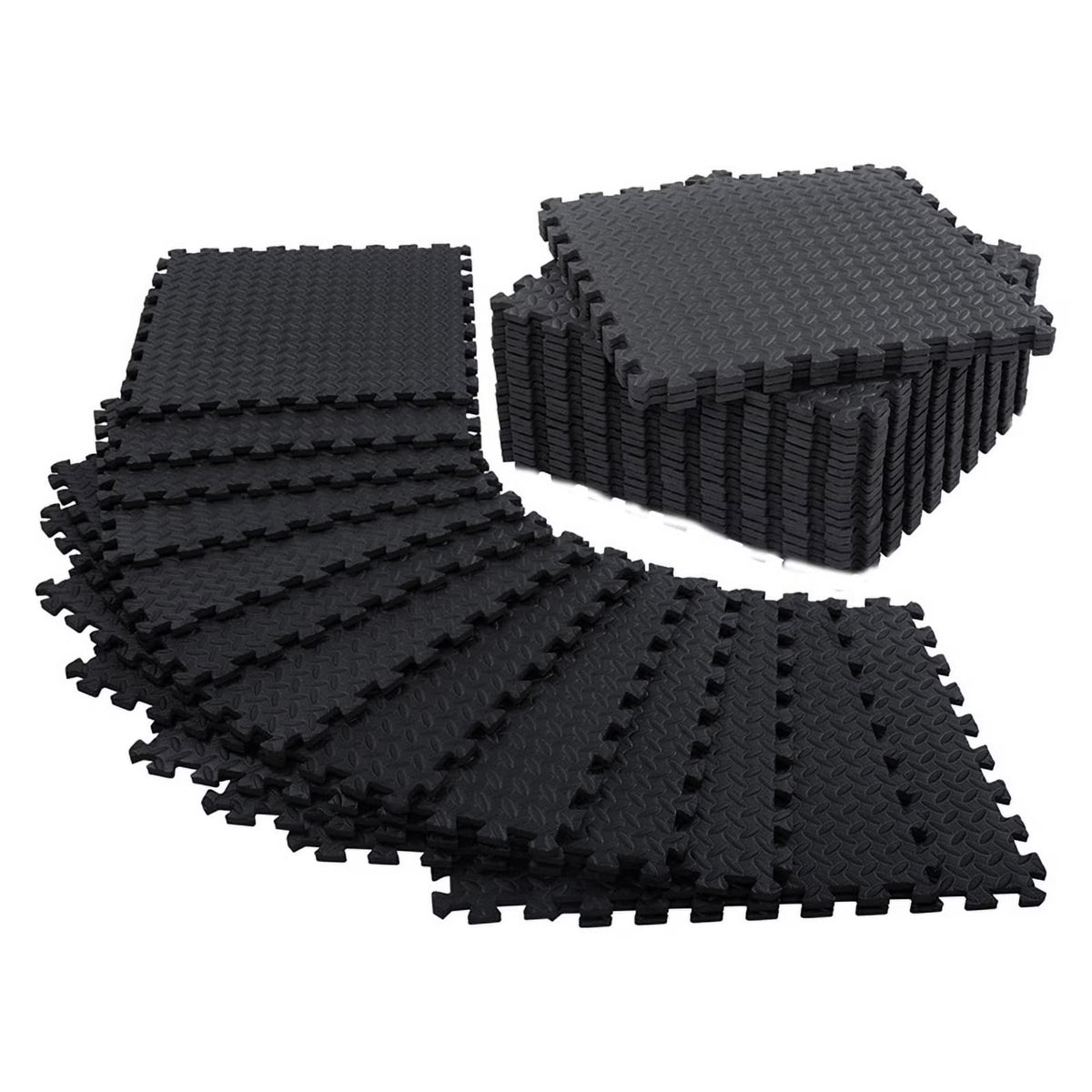 12 Pack Black Floor Exercise Mat L211