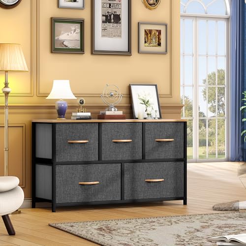 Fabric 5 Drawer Dresser TV Stand X7284