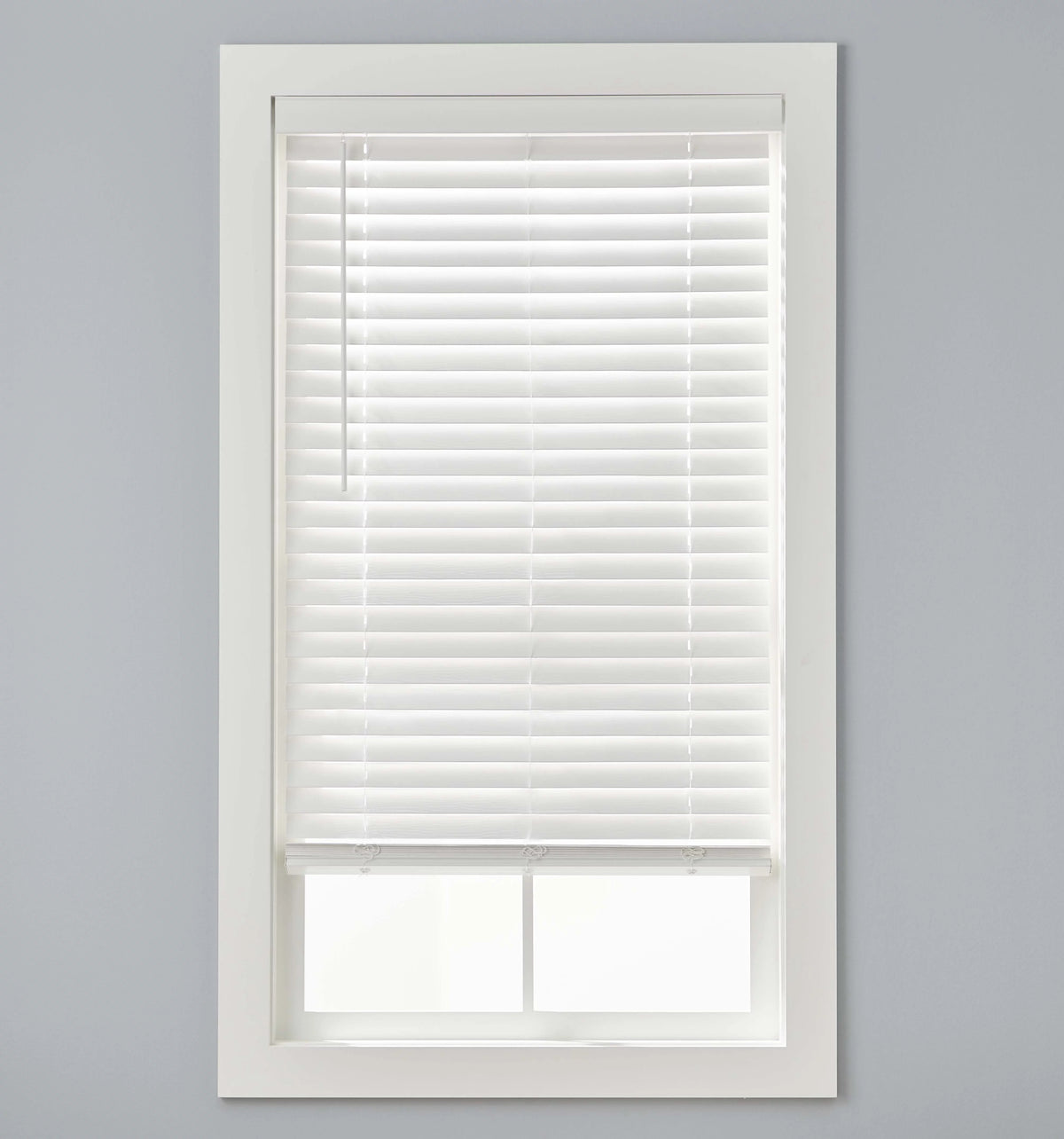 2-inch Cordless Faux Wood Horizontal Window Blinds, White, 34X64 T4753
