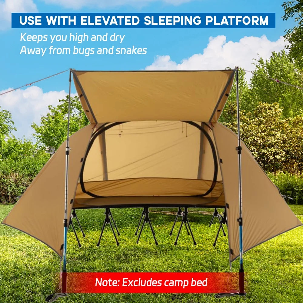 Lightweight Backpacking Tent for 1 Person Double layer Construction C186832