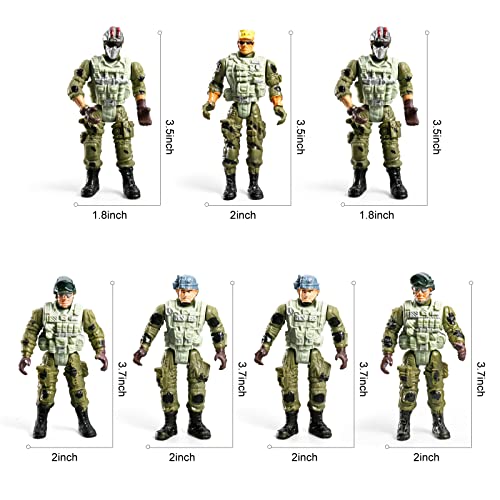 78-in-1 Army Men Toys Set with Military Truck Helicopter Kayak Boat Motorcycle Action Figures V264