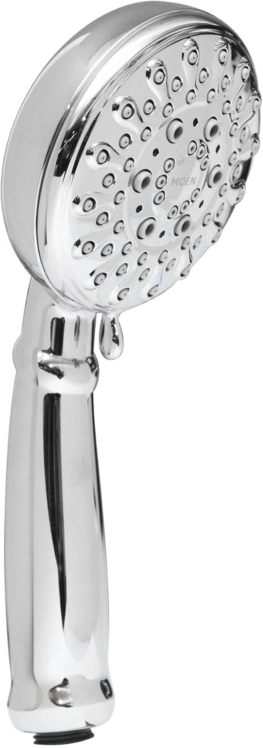 Chrome 5-Spray Hand Shower with Hose and Bracket, 4-Inch Diameter, Pack of 2 X735