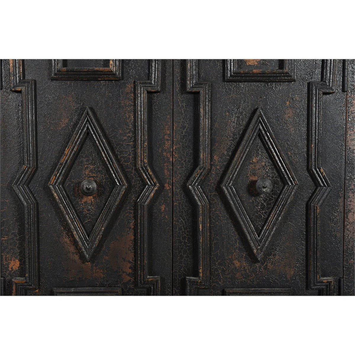 Black 4-door Solid Wood Sideboard G1289