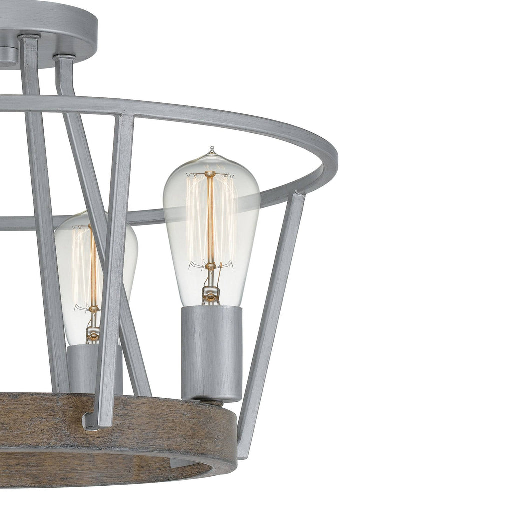 Four Light Pendant Grey Ash H582