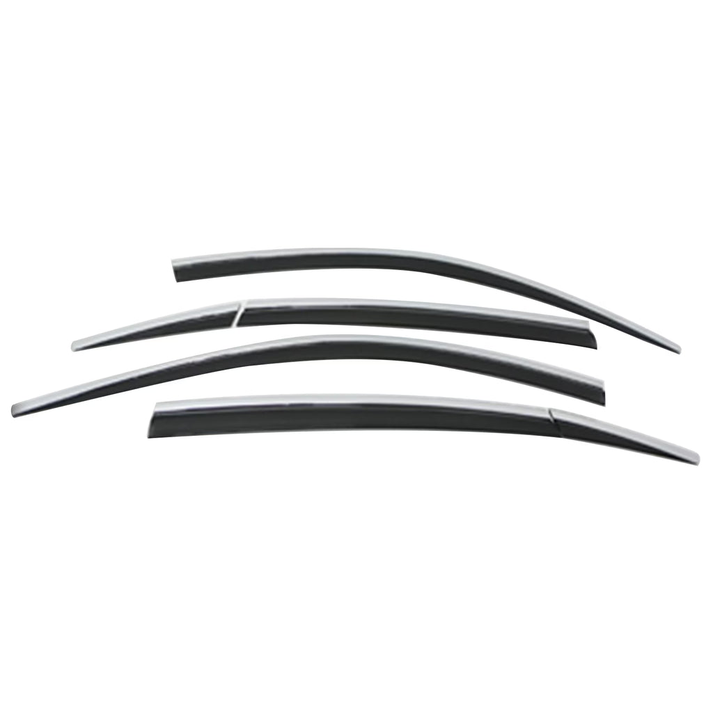 6PCS ABS Black Window Visors with Chrome Trim M423985