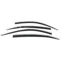 6PCS ABS Black Window Visors with Chrome Trim M423985