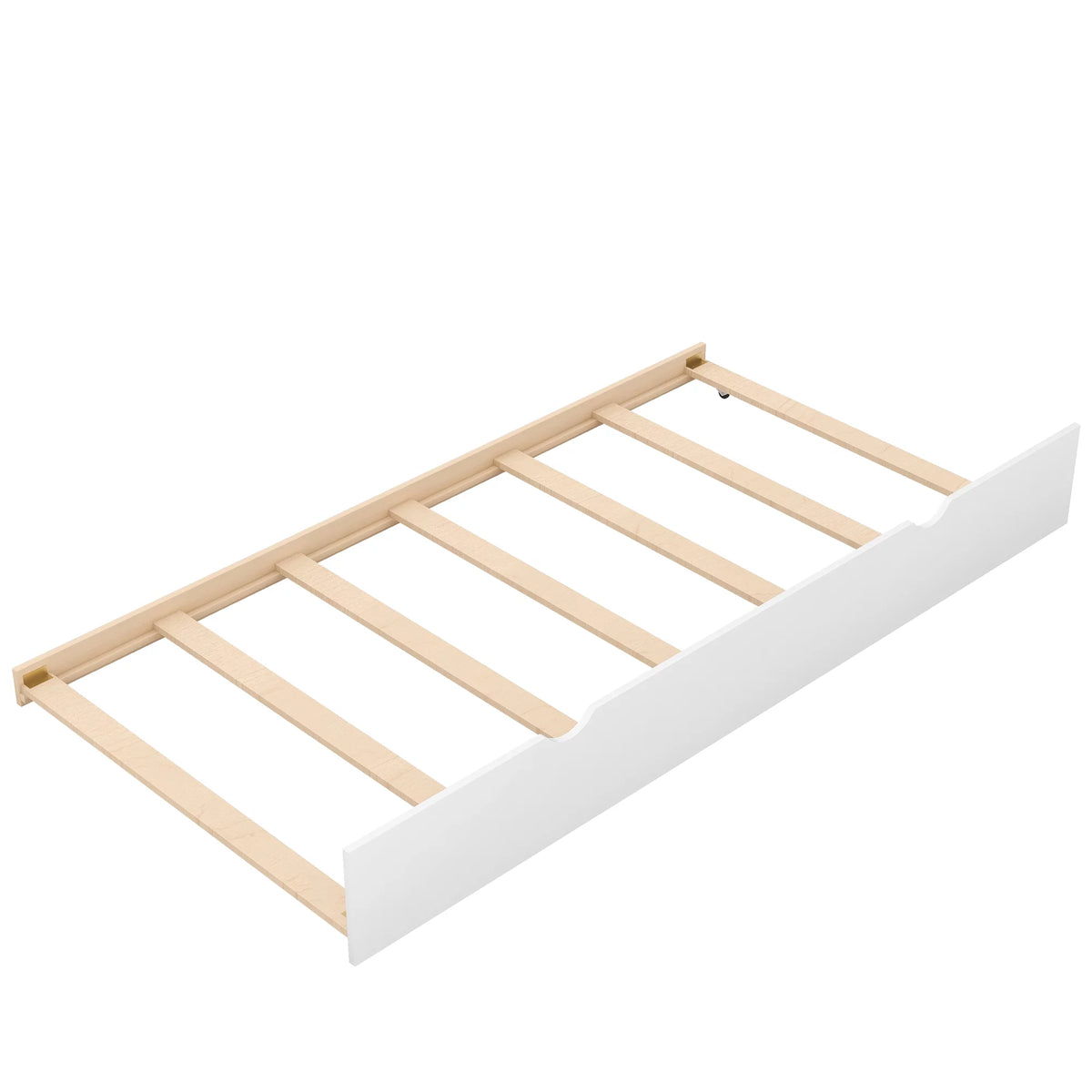 White Solid Wood Twin Over Twin Extendable Bunk Beds with Trundle L587
