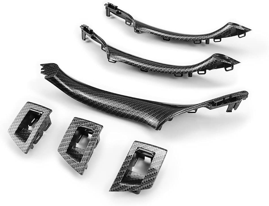 Carbon Fiber Window Switch Armrest Panel Trim Cover Kit Replacement Pack of 2 T804916