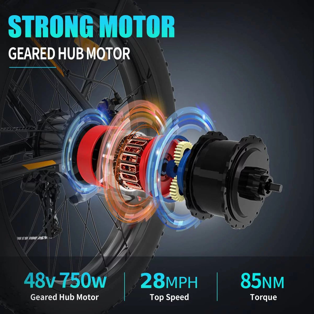 750W 48V 13AH Fat Tire Electric Mountain Bike J52560