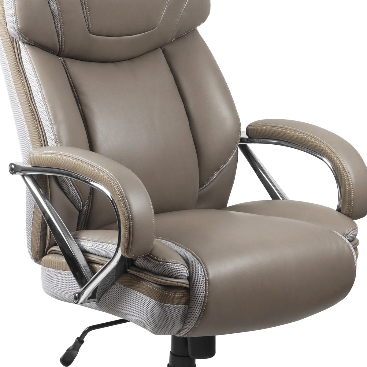 Taupe LeatherSoft Executive Swivel Office Chair S8405