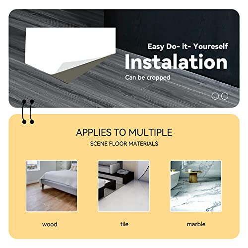 Peel and Stick Vinyl Flooring Roll Wood Grain Waterproof G192046