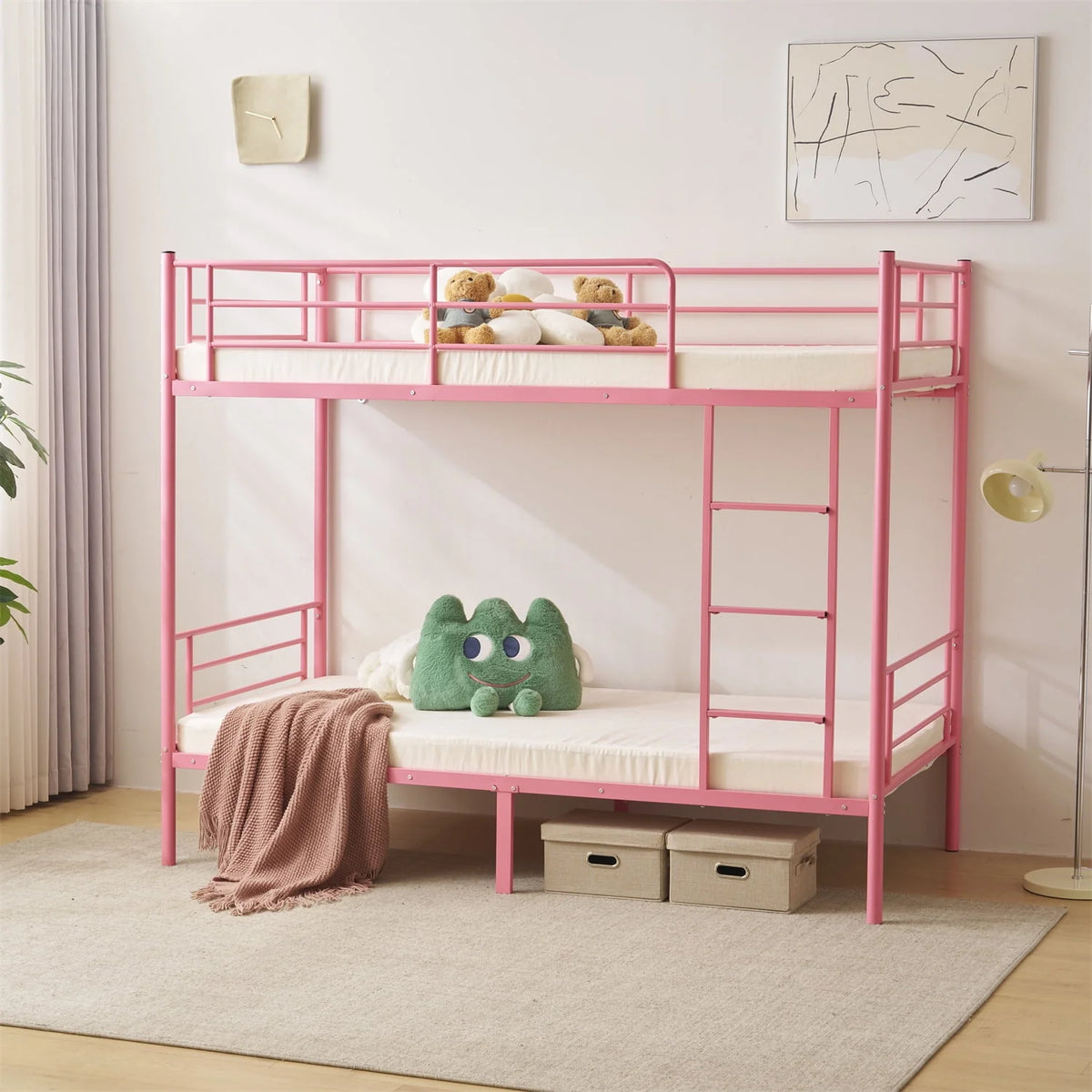Twin over Twin Steel Bunk Beds V9523