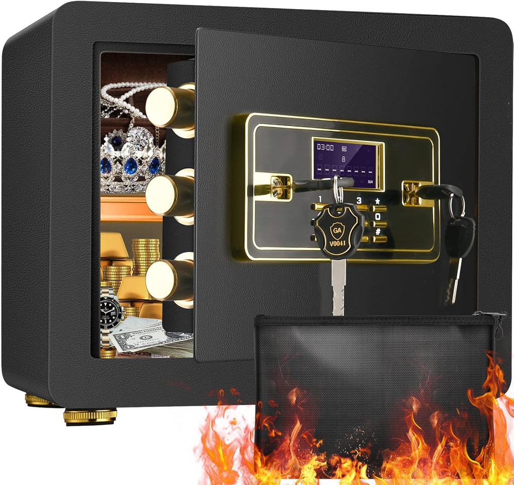 Fireproof Waterproof Digital Keypad Safe Box with Document Bag A1810