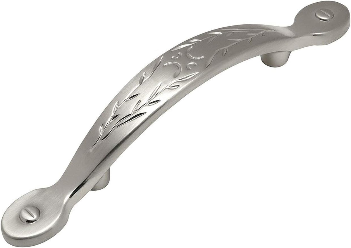 10 Pack Satin Nickel Cabinet Hardware Handle Pull, 3 Inch Hole Centers, 5-3/4 Overall Length L2259