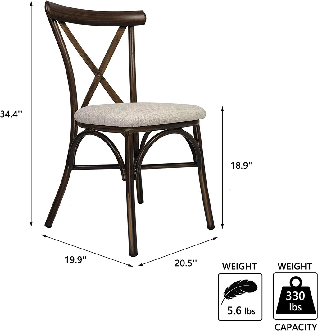 Upholstered Dining Chairs Set of 2 Sand Beige J179