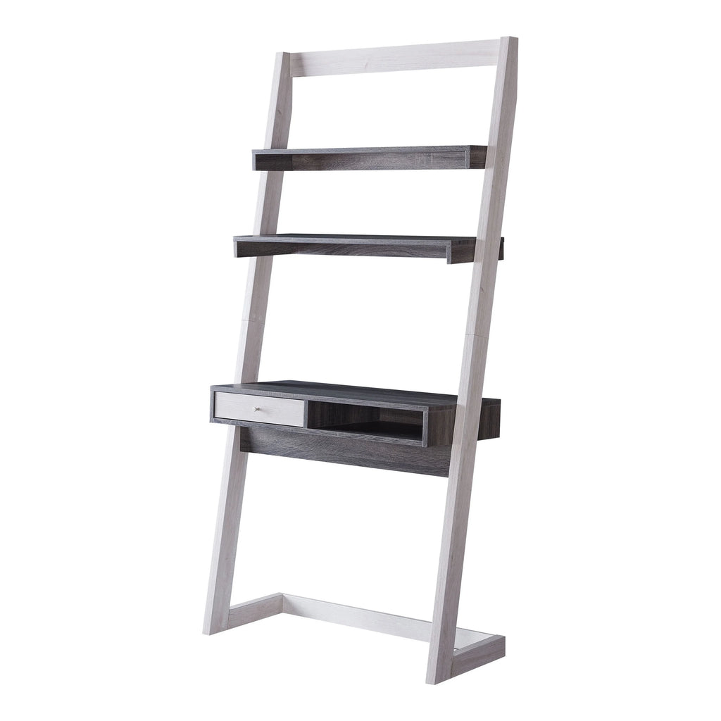 White Oak Wood Multi-Storage Desk P21932