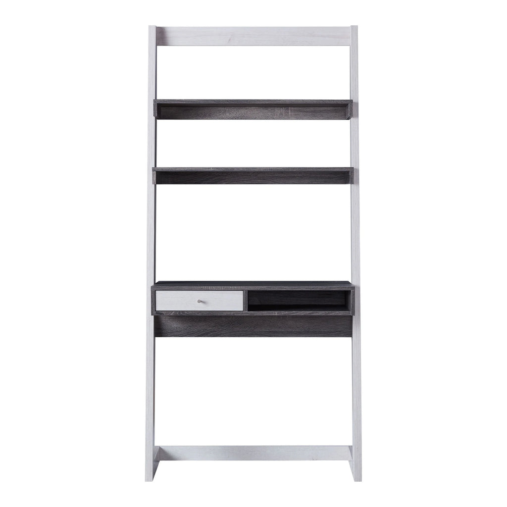 White Oak Wood Multi-Storage Desk P21932