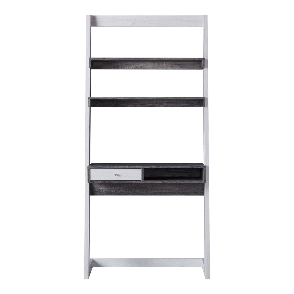 White Oak Wood Multi-Storage Desk P21932