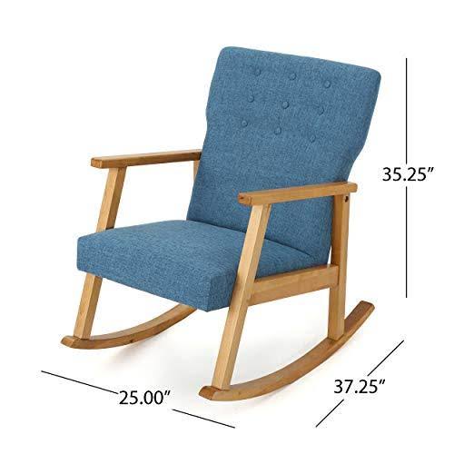 Muted Blue Fabric Rocking Chair W148