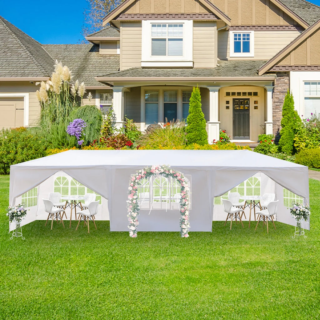 10'x30' Canopy Tent with Removable 5 Sidewall White B47466