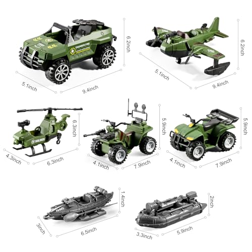 78-in-1 Army Men Toys Set with Military Truck Helicopter Kayak Boat Motorcycle Action Figures V264
