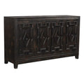 Black 4-door Solid Wood Sideboard G1289