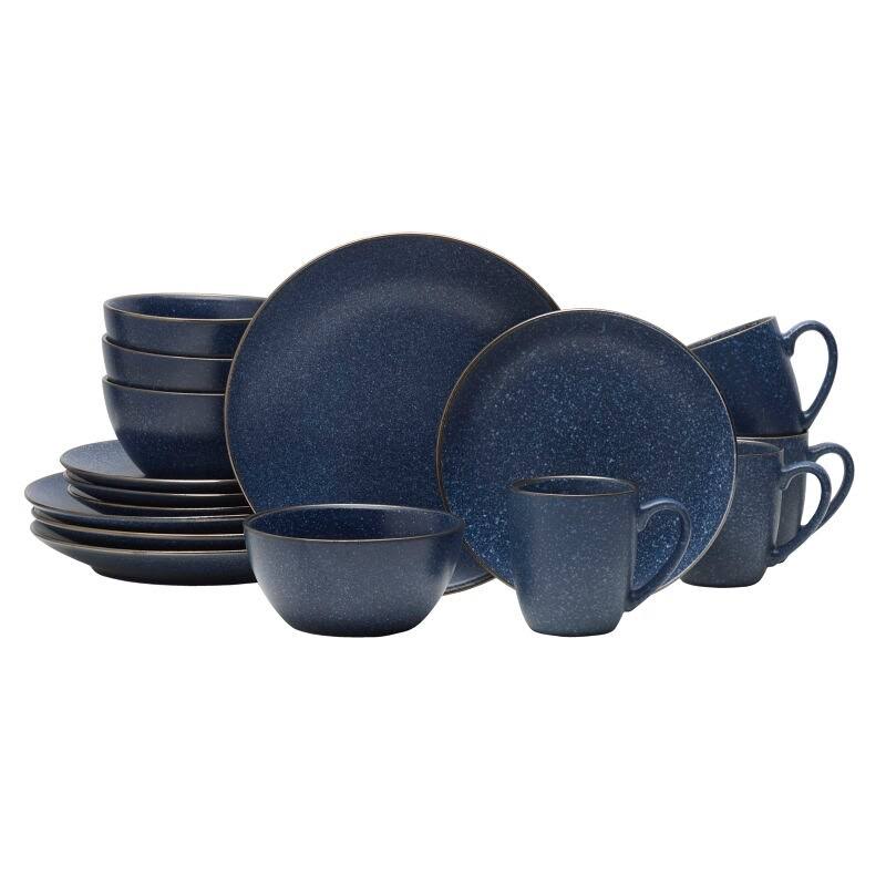 16-pc. Blue Speckling Dinnerware Set V920