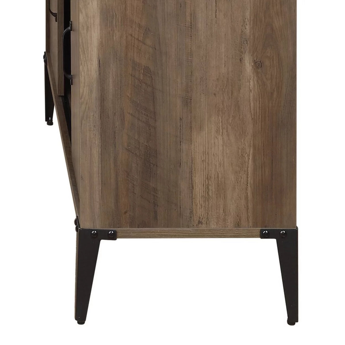 L Shaped Writing Desk with Sliding Barn Door G8933