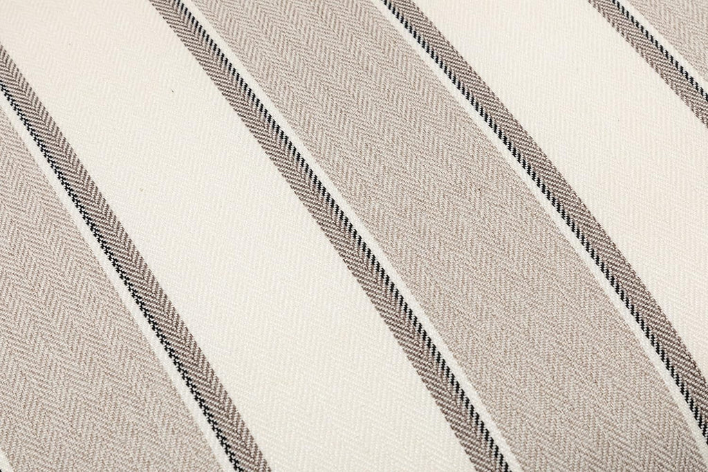 Brown And White Stripe Fabric Armless Accent Chair With Wood Legs Z20735