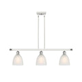 White and Polished Chrome 3 Light Island Light Z8181