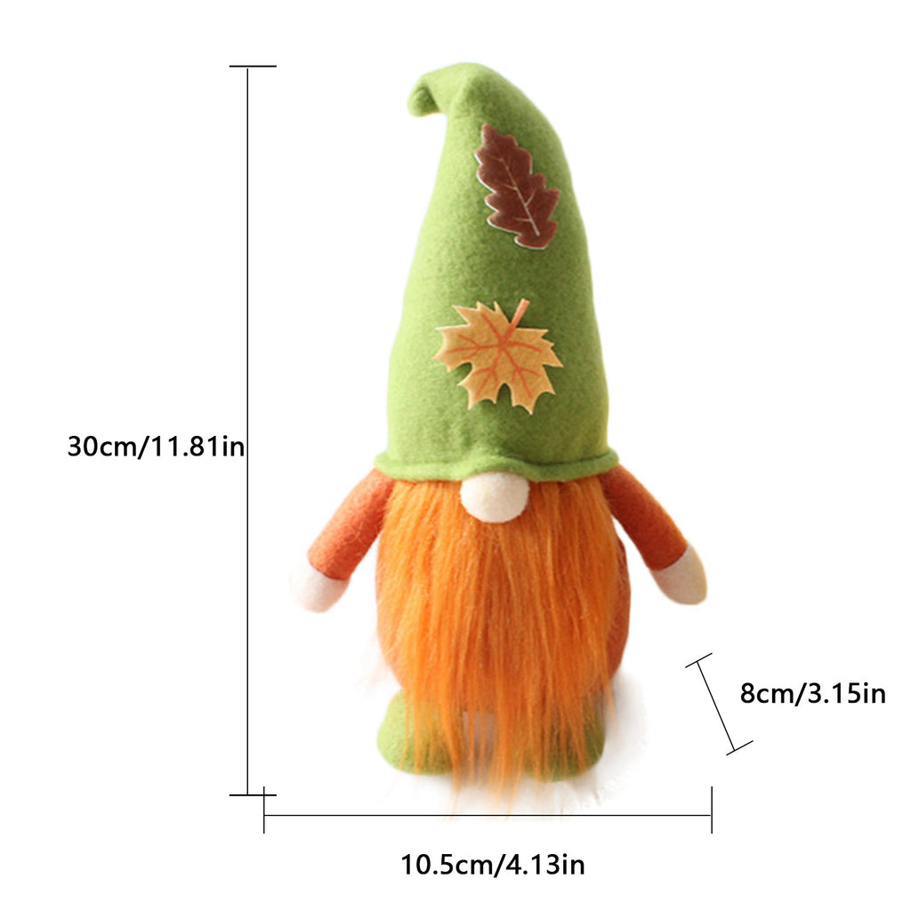 2 Pack Maple Leaf & Pumpkin Chef Gnomes Plush Dolls Scandinavian Tomte Nisse Dwarf Swedish Honey Bee Elf U3718