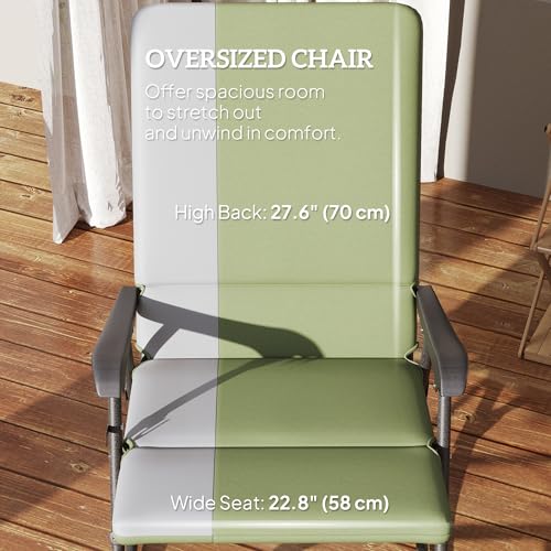 Oversized Folding Outdoor Rocking Chairs Set of 2 C7616