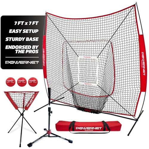 7x7 Baseball Softball Practice Net with Accessories Z29465