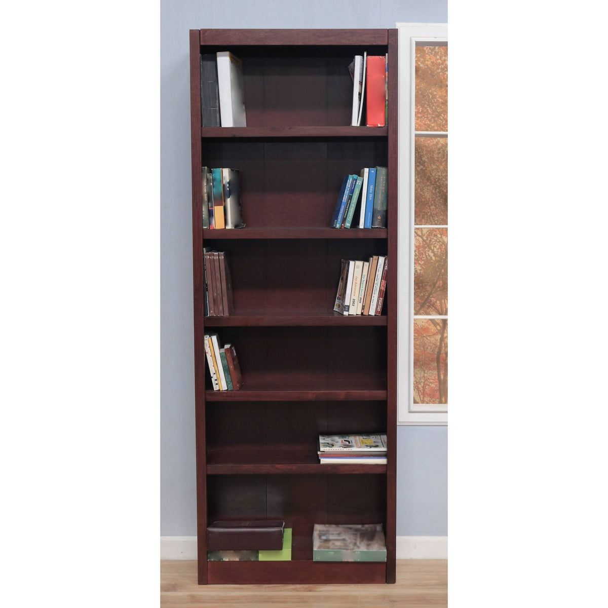 Cherry 6 Shelves Bookcase B994