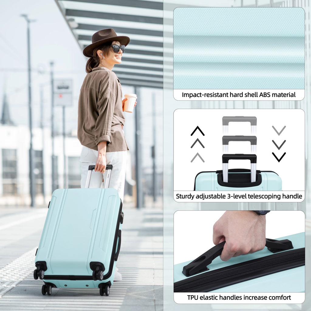 3 Piece Hard Shell Luggage Set with TSA Lock M25239