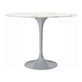 40 in. Marble & Metal Dining Table O696891