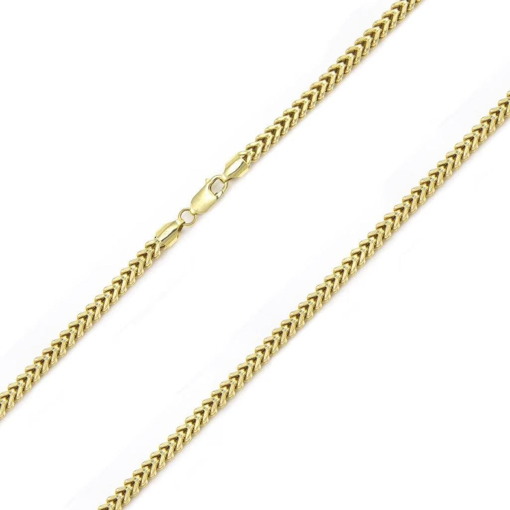 10K Yellow Gold 2.2mm Hollow Wheat Chain Necklace, 22 Inches M506423