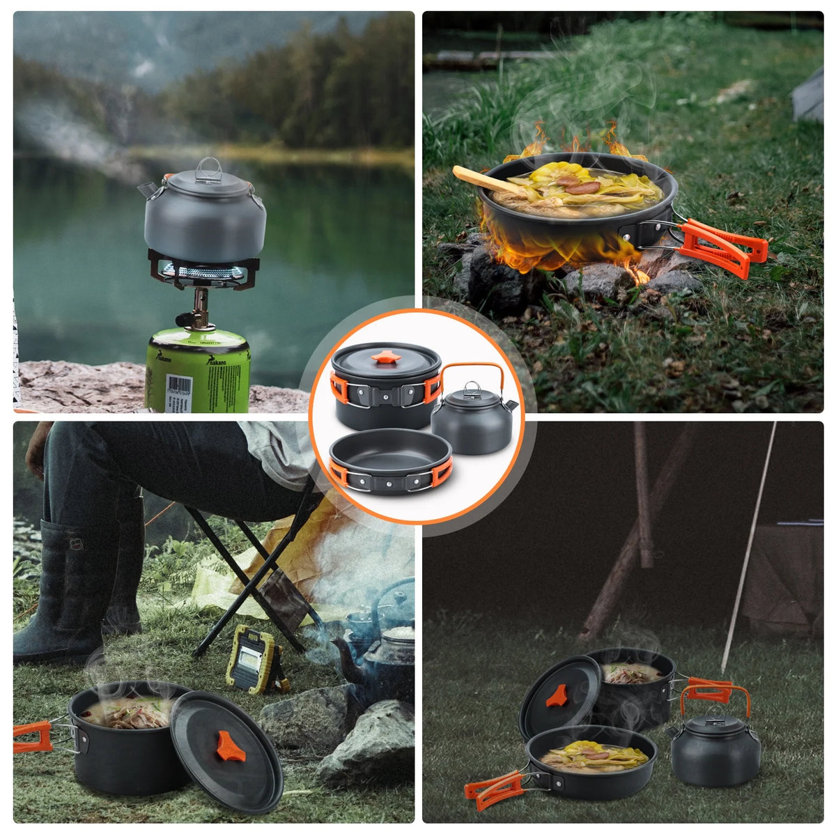 16pcs Camping Cookware Set L95226