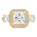 14K Yellow Gold Three-Stone Diamond Engagement Ring I849