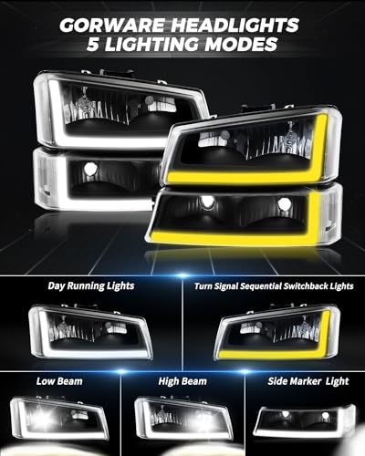 Black Headlights Housing Assembly with Clear Lens H51711