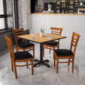 Black Vinyl Seat Ladder Back Chair Z3375
