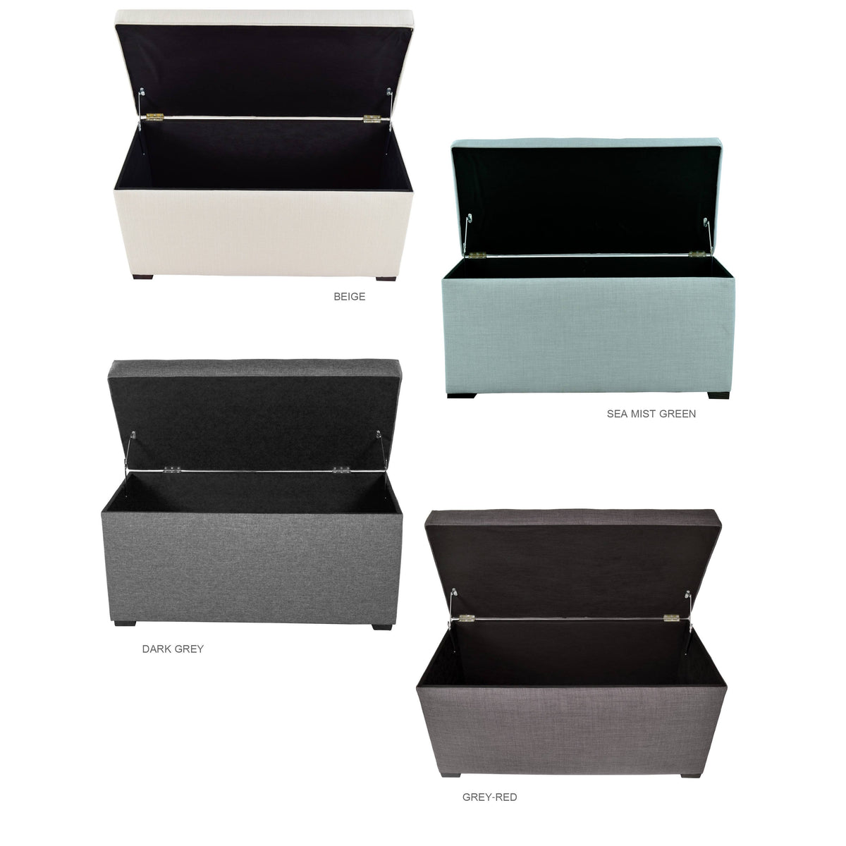 Beige Tufted Storage Bench S946